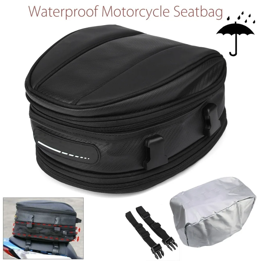 GMOTOD Waterproof Cycling Motorcycle Rear Tail Seat Package Back Carry Bag Rain Cover (Model: RR9018)