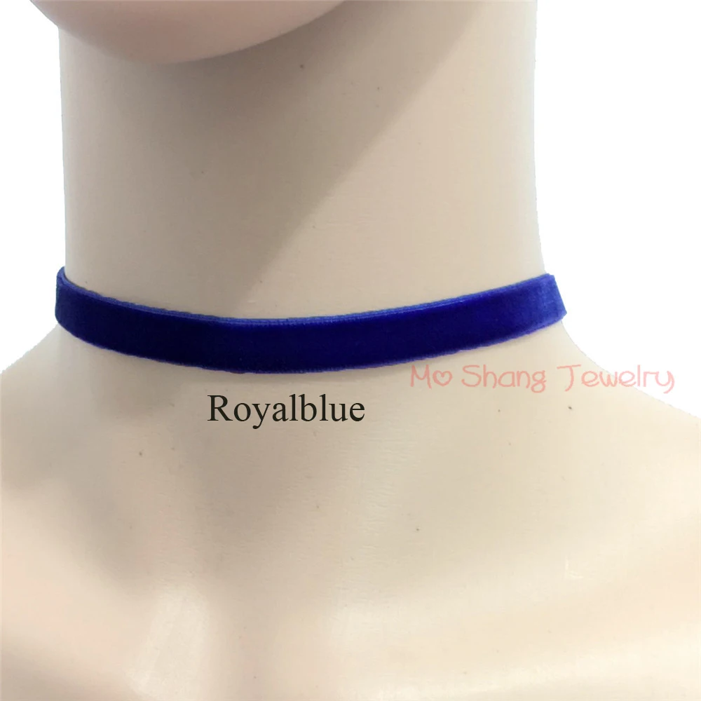 New Fashion Velvet Suede Choker Necklace Hot Trendy Style Black Plain Ribbon Choker Jewelry 33cm(13\