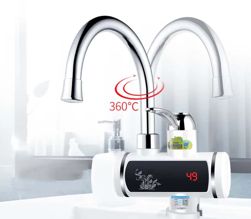 Elektrische Wasser Heizung 220V Elektrische Wasserhahn Küche Instant Heißer Wasser Heizung Digital Display Boden/Seitlichen Aufnahme Typ H0145