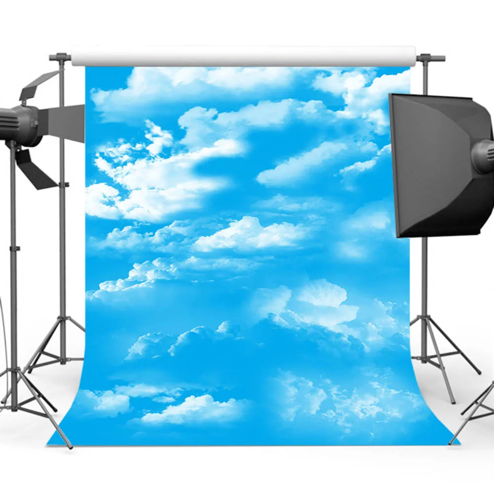 

Children Photo Shoot Backdrop Blue Sky Cloud Background for Photography Camera Studio zh-192