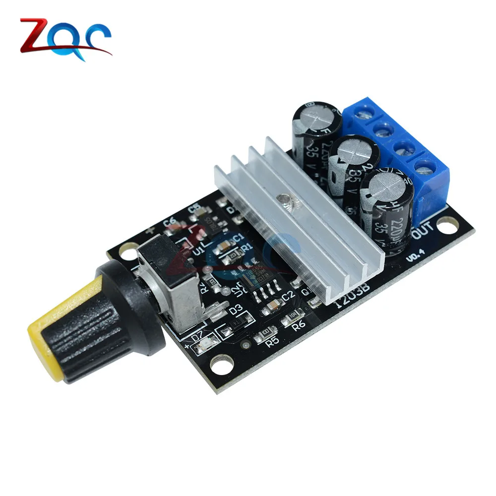 DC 6V 12V 24V 28VDC 3A 80W PWM Motor Speed Controller Regulator Adjustable Variable Speed Control With Potentiometer Switch