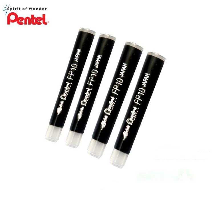 Картридж для чернил Pentel FP10, ручка для карманной кисти Pentel GFPKP, сменный картридж для чернил 4 шт./компл.