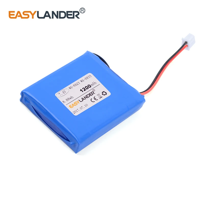 High capacity 7.4V 1200mAh  Li polymer Li ion battery For satlink WS-6933 WS-6923 WS6923 WS6933 satellite finder