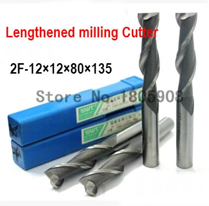 Free delivery 2 slot 2PCS M12.0 high speed steel straight shank vertical milling cutter milling cutter of end milling cutter