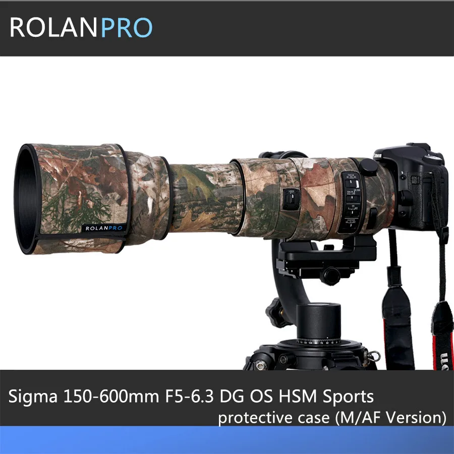 ROLANPRO Camera Lens Coat Camouflage For SIGMA 150-600mm F5-6.3 DG OS HSM Sports protective case guns clothing Rain Cover