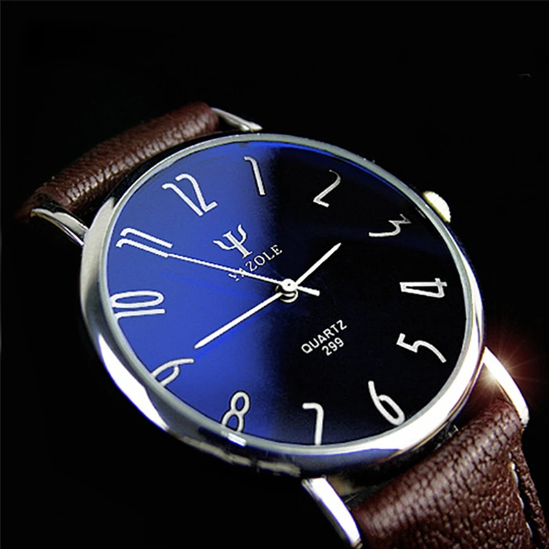 New Waterproof leisure business watch classic lovers men women watch thin blue light men\'s wrist watch relogio masculino