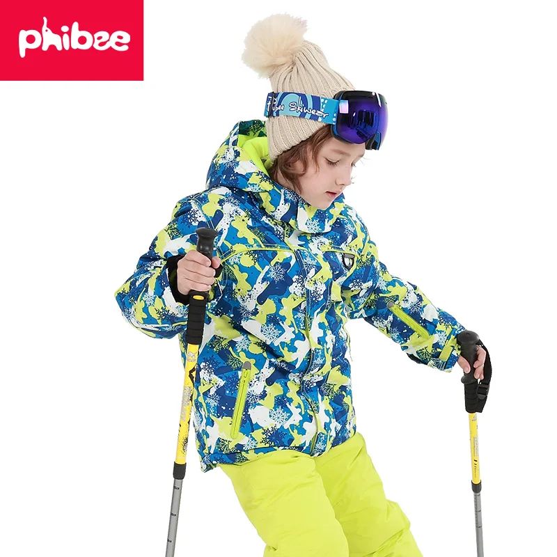 Boys Girls Ski Suits Warm Waterproof Windproof Children Skiing Snowboarding Jackets + Pants Winter Kids Child Ski Clothing Set