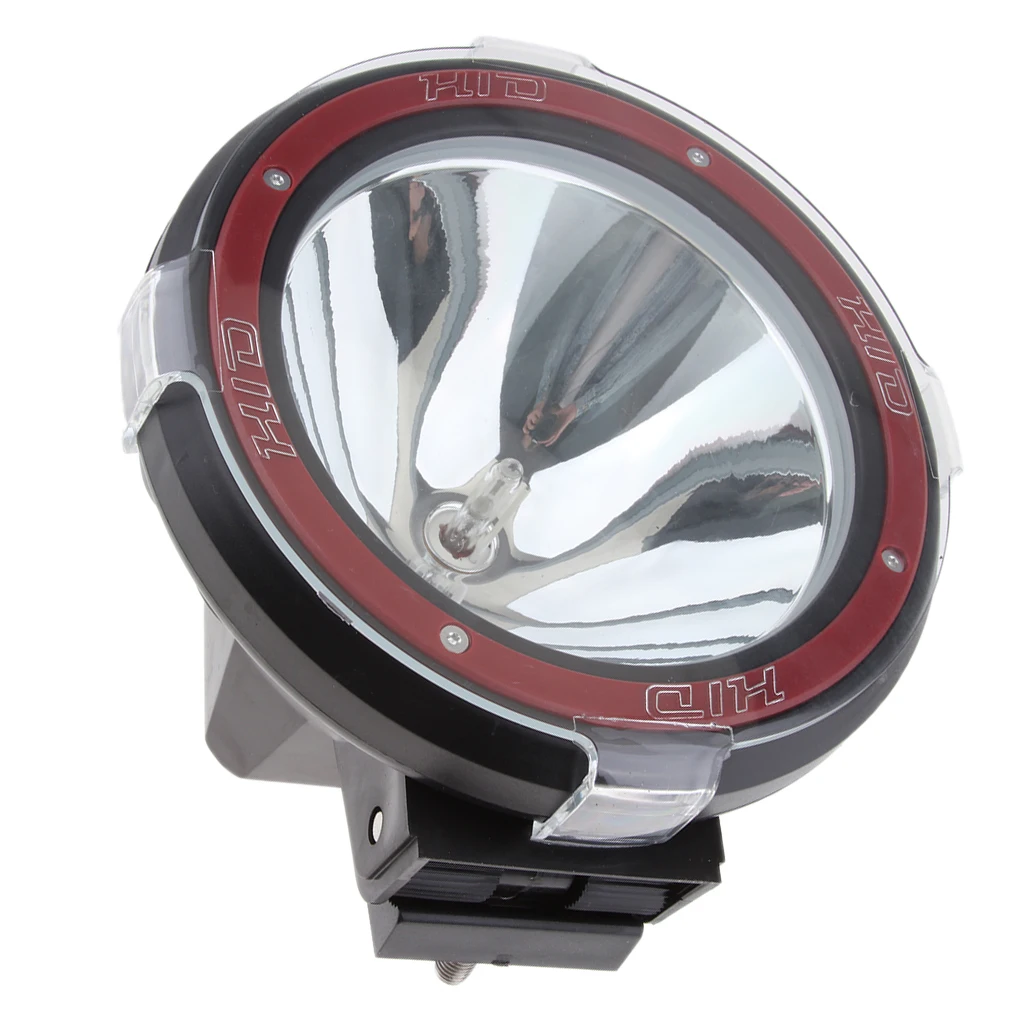 dolity 7 Inch 55W Flood Driving Lights HID Xenon 12V Trucks SUV Spot Work Light Red