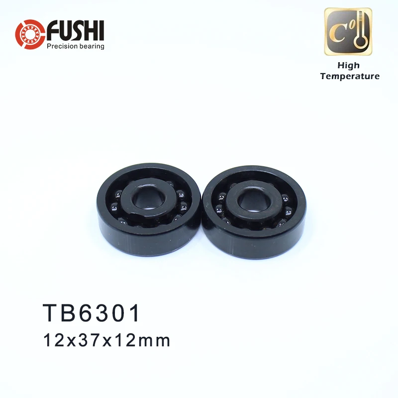 6301 High Temperature Bearing 12*37*12 mm ( 2 Pcs ) 500 Degrees Celsius Full Ball Bearings