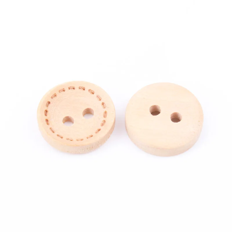 Round Wooden Buttons For Handmade Accessories  Sewing Clothing Decoration Scrapbooking Crafts DIY 12mm 30pcs