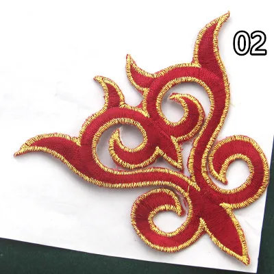 10 Pieces / Pyrographic Ethnic Embroidery Cloth Pattern National Costume Drama 9.5*10cm YS0157