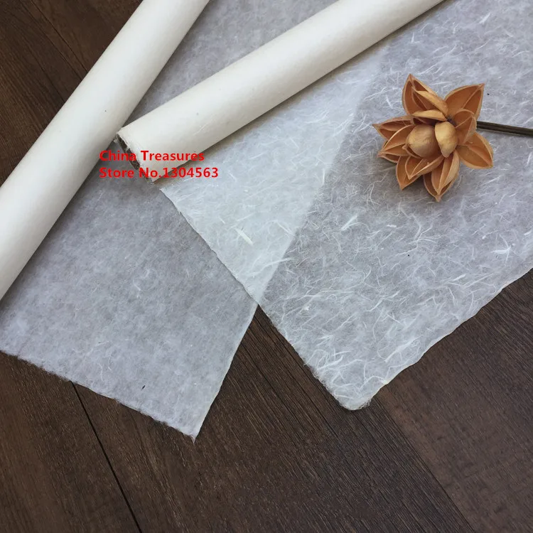 

10sheets Jing Xian Yunlong Pi Zhi Chinese See-through Long Fiber Paper Calligraphy Painting Paper Mulberry Rice Paper Xuan Zhi
