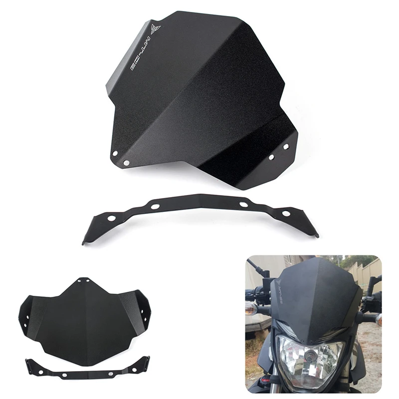 For Yamaha MT03 MT-03 MT 03 2015-2016 Motorcycle Upper Headlight Top Cover Windscreen Windshield Wind Deflector Motorbike