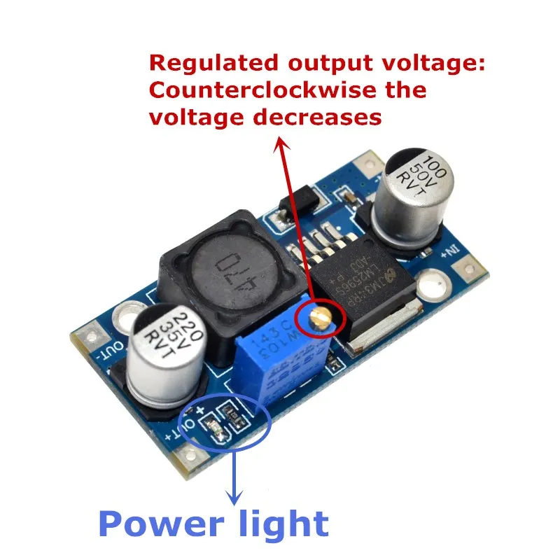 Módulo de fuente de alimentación ajustable, regulador de voltaje, lm2596, LM2596S, DC-DC, 3-40V, 3A, 50 unidades por lote