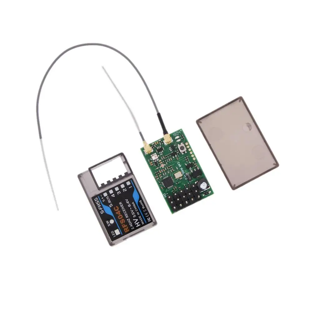 RFS04C 2.4Ghz S-FHSS Compatible 4 Channels and SBUS HV RC Car Receiver Module RX for TX Futaba 4PX, 7PX, 4PV, 3PV etc.