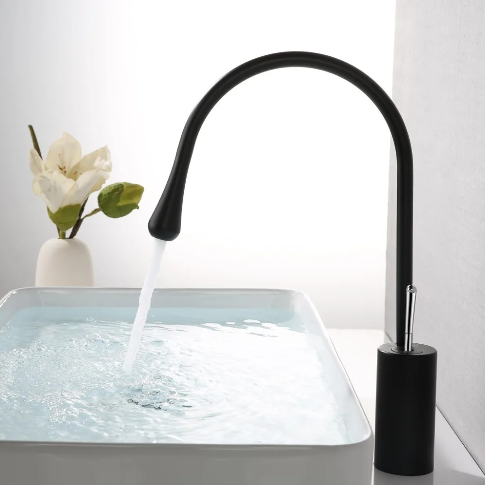 Newest black plated brass bathroom sink faucet single handle cold and hot water basin mixer faucet-B