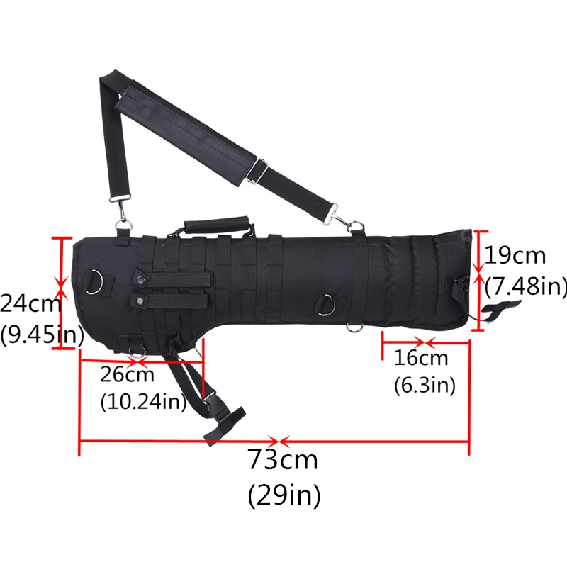 Tactical Rifle Scabbard  Green Black Hunting Holster Assault Shotgun Rifle Hunting Bag Long Gun Protection Carrier