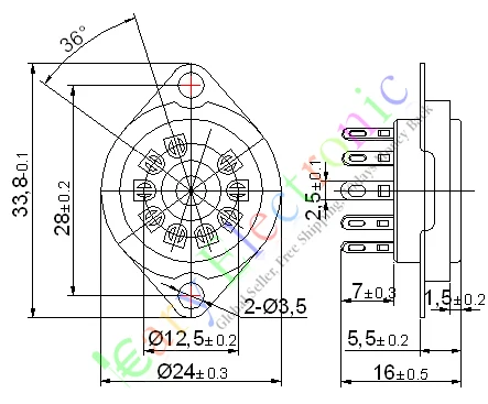 Wholesale and retail 4PCS 9 PIN VACCUM TUBE SOCKET SAVER MOUNT FR 12AX7 12AU7 ECC82 ECC83 radio parts free shipping