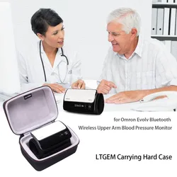 LTGEM EVA Hard Case for Omron Evolv Bluetooth Wireless Upper Arm Blood Pressure Monitor - Travel Protective Carrying Storage Bag