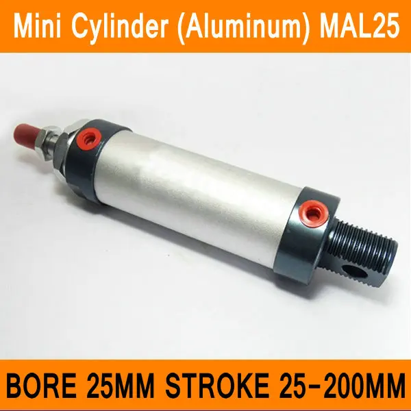 

MAL25 Mini Cylinder CA Bore 25mm Stroke 25-200mm Rod Single Double Action Pneumatic Cylinder Aluminum Alloy Pneumatic Components