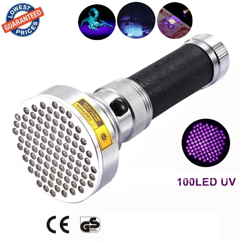 

AloneFire Super 100LED UV Light 395-400nm LED UV Flashlight Torch Light UV Lamp