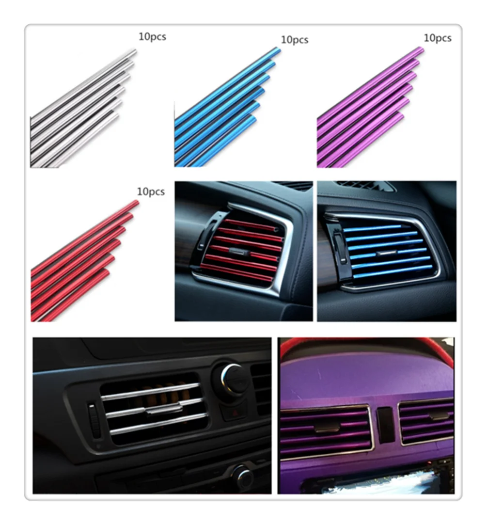 car parts air conditioning outlet decorative strip clip modified personality for Renault Latitude Laguna Frendzy DeZir