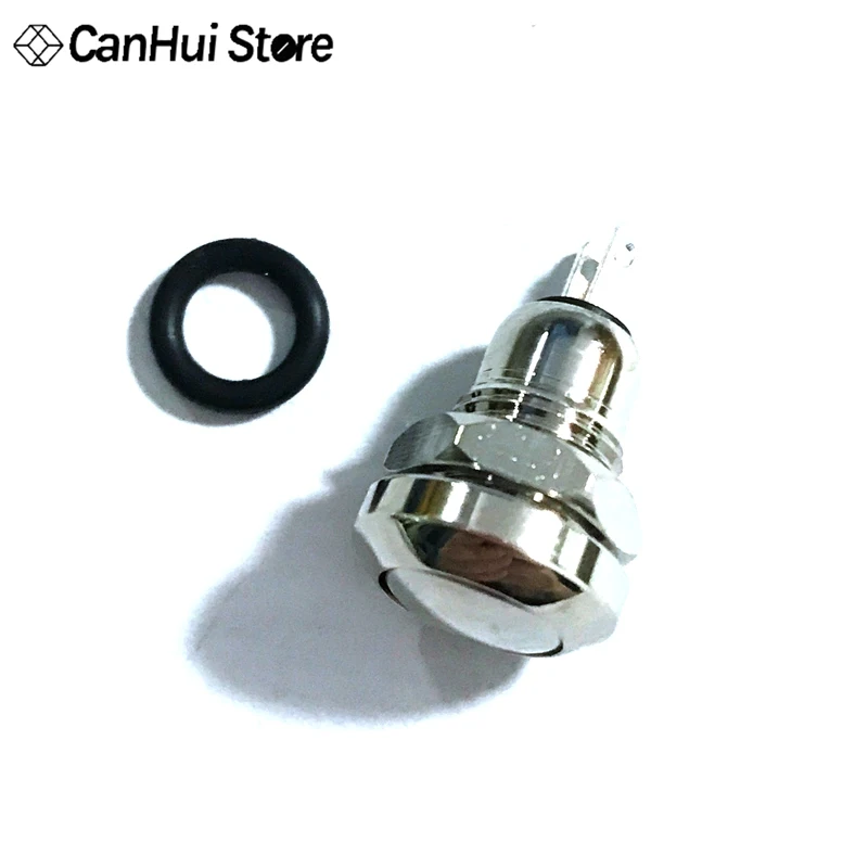 1pc 8mm Momentary Metal Stainless Steel Horn Doorbell Bell Push Button Switch Waterproof Car Auto Engine PC Power Start Starter