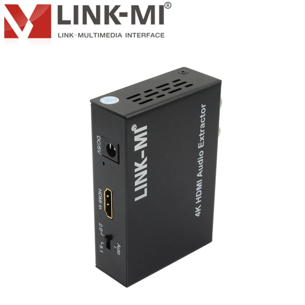 LINK-MI 4K HDMI Audio Extractor support 4k2k/3D DTS-HD Master Audio Video format EDID Settings 2.0CH/5.1CH/By pass Converter