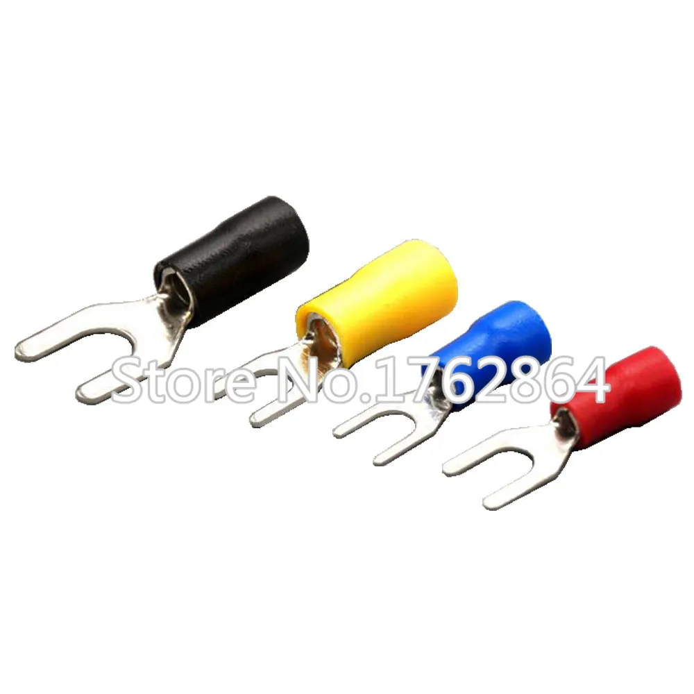 

100PCS/LOT SV1.25-3.2/3.5/3.7/4/5/6/8 Cold pressing end head fork-shaped insulated end head u-shaped end head