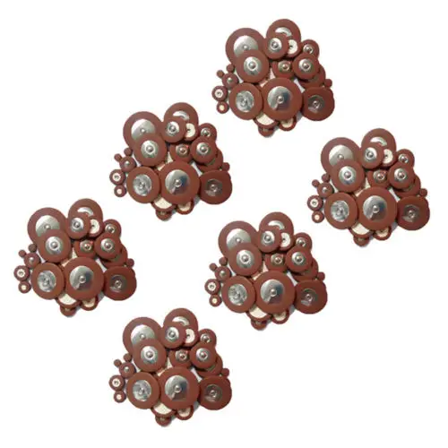 

6 Sets Alto Sax Pads for Saxophone Parts Replacement Brown