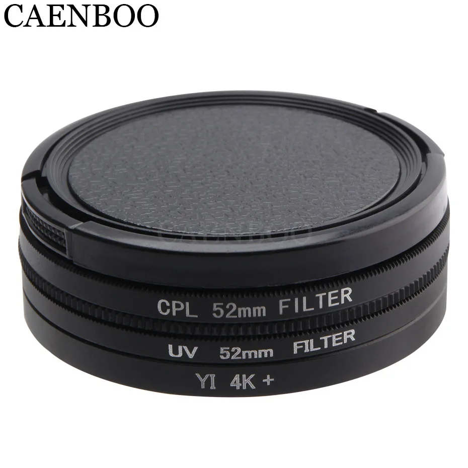 CAENBOO عدسة مرشحات ل XiaoMi يي 4K + زائد التعميم CPL UV C-PL الرياضة عمل كاميرا حامي ل Xiaomi يي 4K لايت اكسسوارات