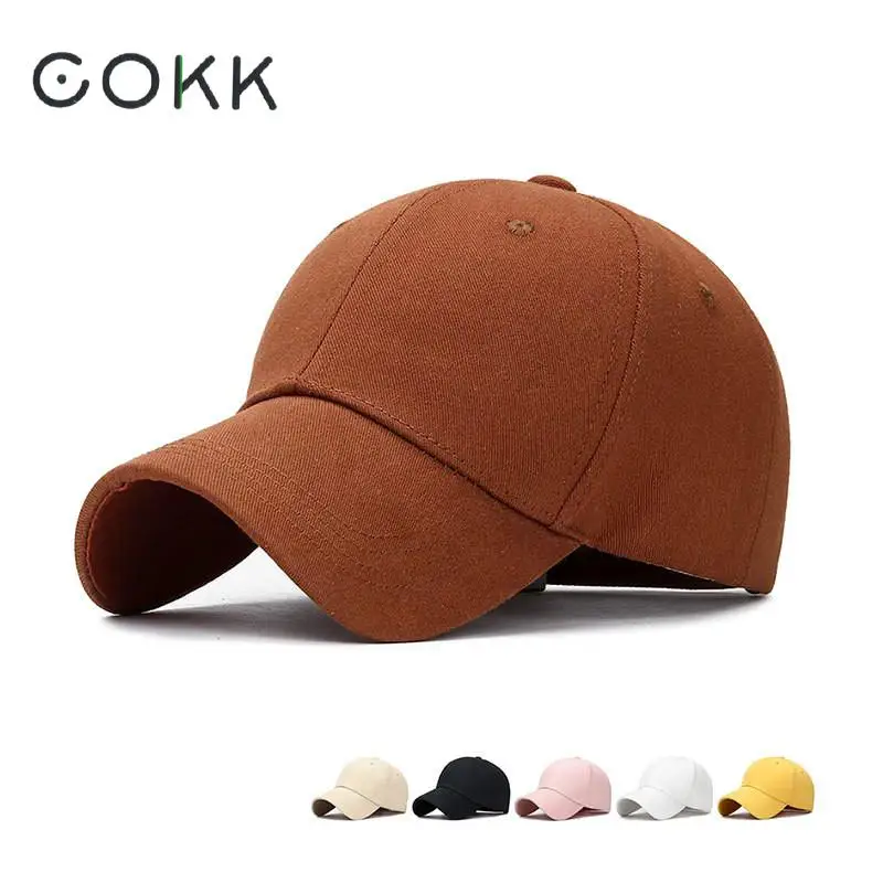 

COKK Baseball Cap Women Men Unisex Snapback Hats For Women Solid Color Dad Hat Female Gorras Trucker Hat High Quality Dropship