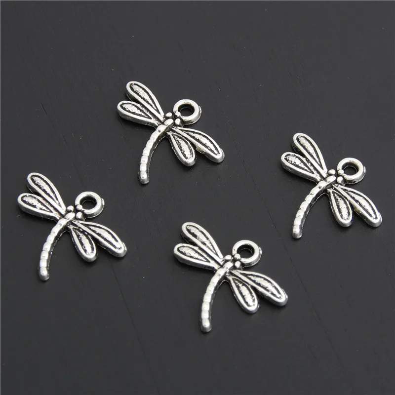 60pcs Tibetan Silver Color Dragonfly Charm Pendants For Diy Bracelet Necklace Jewelry Making Handmade A2856