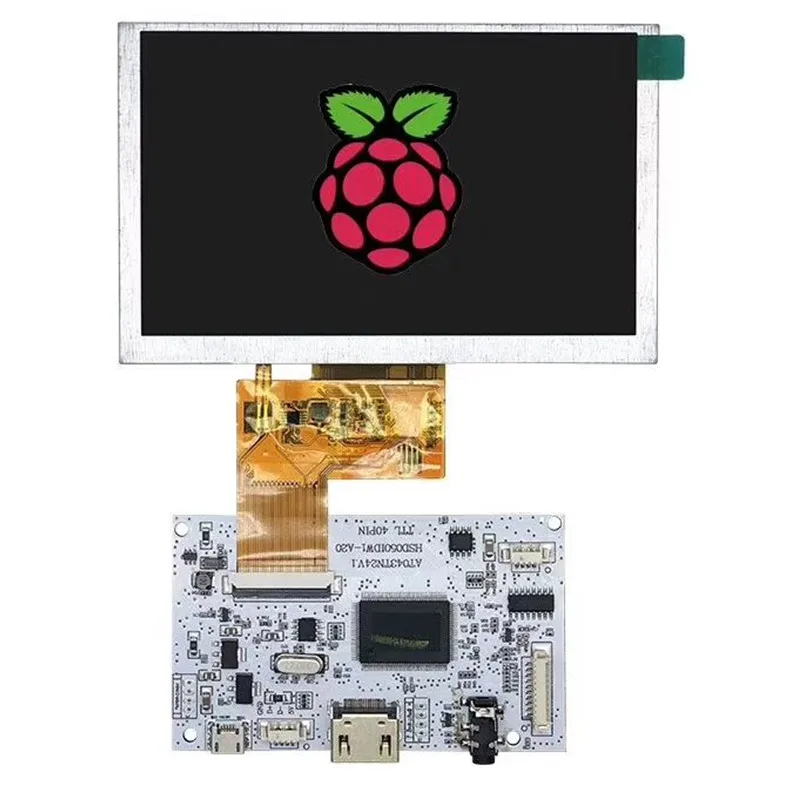 HDMI-compatible + Audio LCD driver board + 5 inch LCD panel 800 * 480 USB 5V DYI kits for Raspberry Pi 3B 2