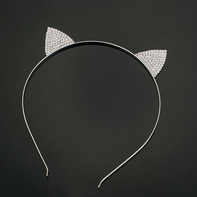 Lovely girl Cat\'s Ears Headbands Cat Ears Headbands Hair Hoop Accessories crystal headdress for women party gift H041