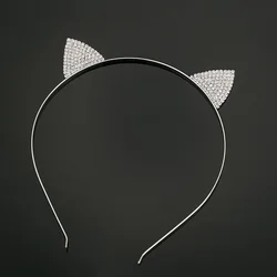 Lovely girl Cat's Ears Headbands Cat Ears Headbands Hair Hoop Accessories crystal headdress for women party gift H041