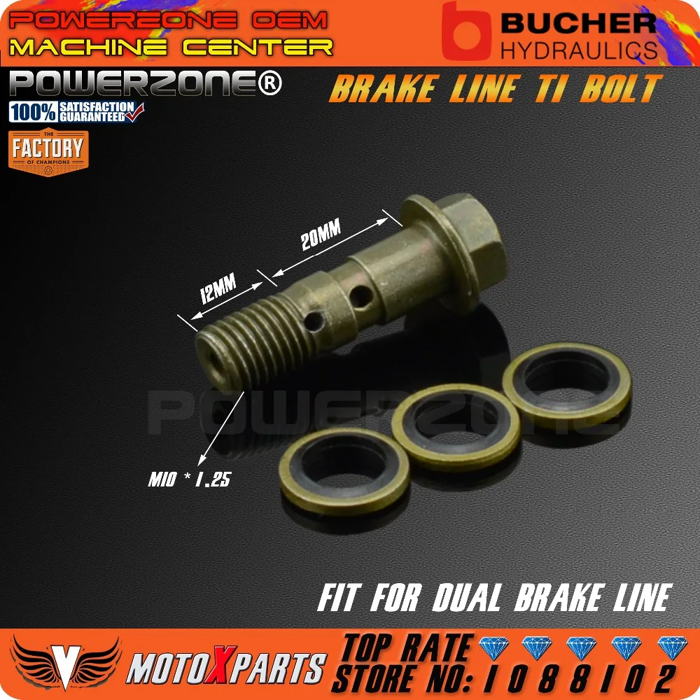 Motorcycle Double Banjo Bolt M10 *1.25 Pitch For Brake Dual Line Two Double Hose Dirt Pit Bike Street Bike ATV Free Shipping