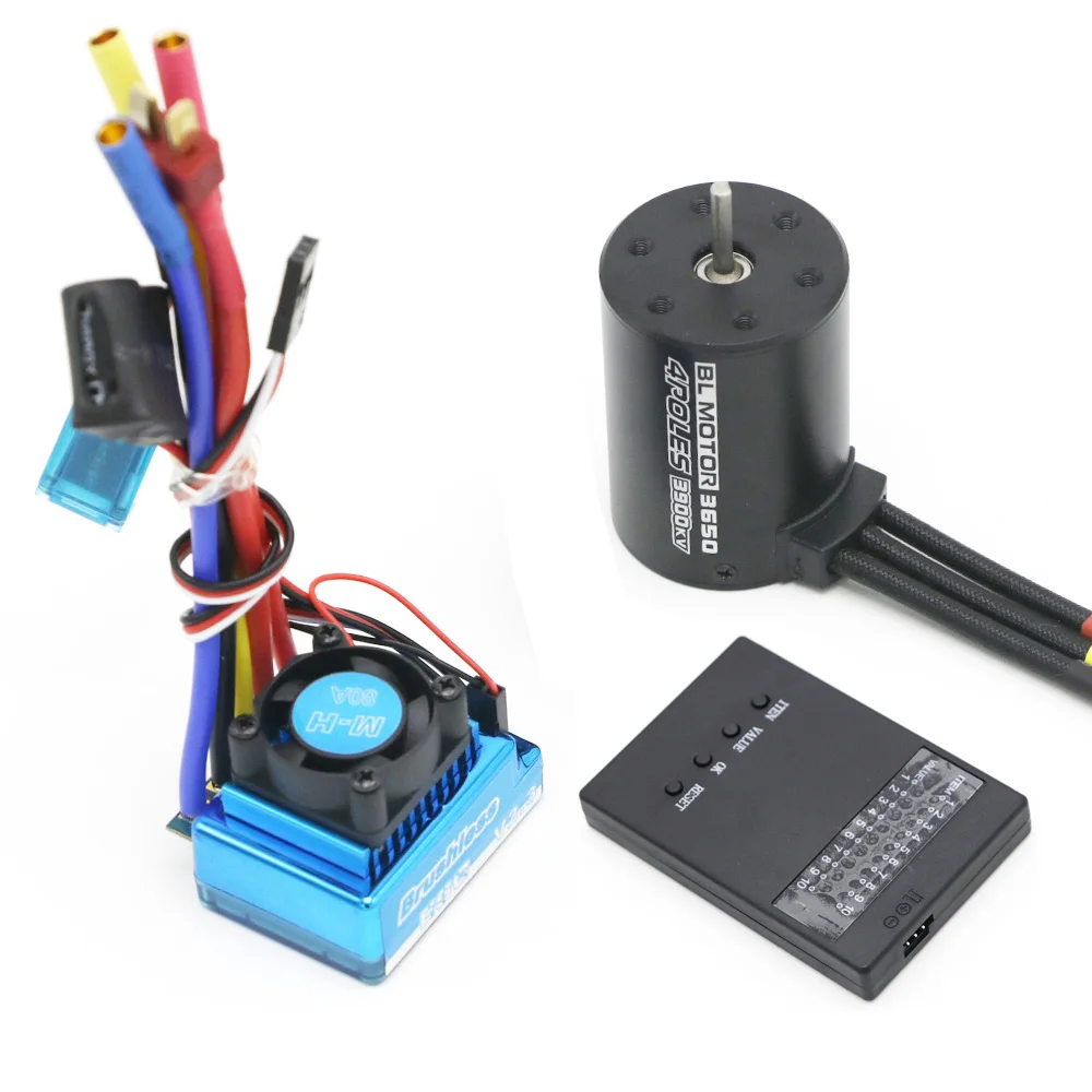 3650 3900KV Brushless Motor & Waterproof 25A 35A 45A 60A 80A 120A Brushless ESC with Program Car Combo for RC Car RC Boat Part