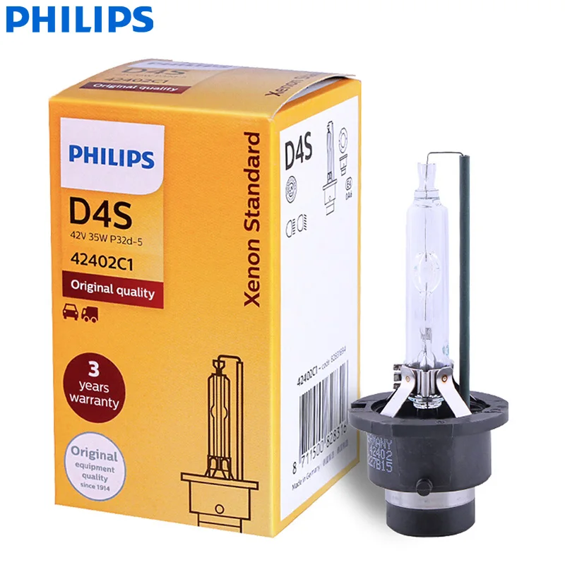 Philips Xenon Standard D4S 42402C1 35W Original Xenon HID Headlight Car Bulb Auto Lamp ECE OEM Quality Germany (Single)