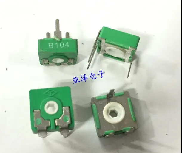 [VK] T square Spain potentiometer PT10-B100K B104 adjustable horizontal hexagonal hole adjustable resistance switch