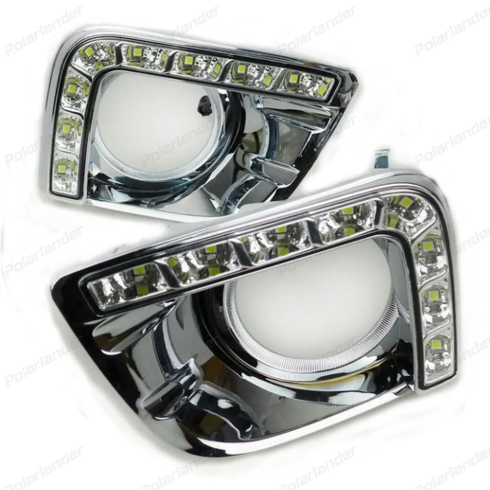 

LED Car styling DRL Daytime Running Light Fog Lamp Cover for T/oyota P/rado 2013-2014