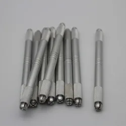 10 Pcs Two Used Microblading Pen Eyebrow Manual Tattoo Pen Permanent Makeup Needle Handmade Handle Tool 3D Cosmetic Tattoo