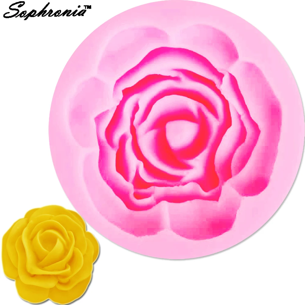 Succulents Rose Chocolate Silicone Moulds Candu Mold Kitchen-Baking Resin Sugar Form Home Decoration 3D DIY Clay Craft Wax m573