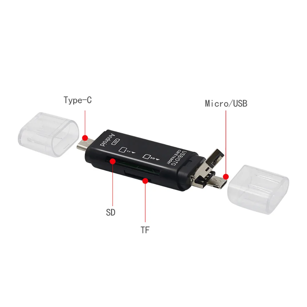 3in1 USB2.0 czytnik kart wysokiej prędkości SD TF mikro czytnik kart SD USB typu C C Micro pamięć USB czytnik kart OTG dla macbook komputer