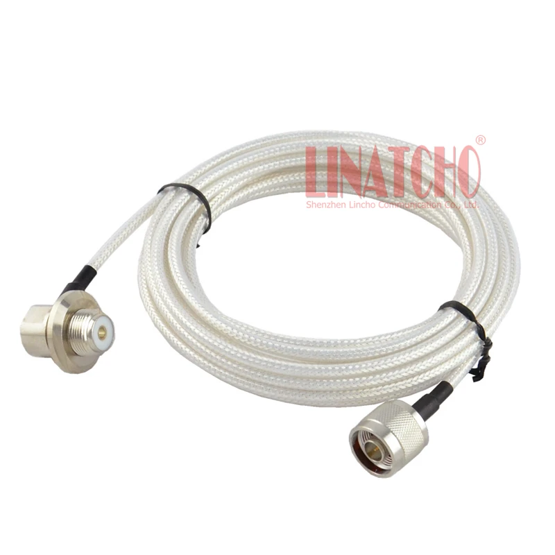 

5 Meters RG303 N Male to Right Angle SO239 Coaxial Cable for FT-7900 FT-7800 Car Radio Antenna