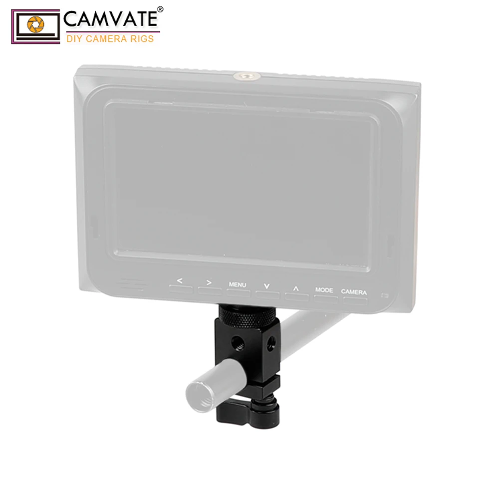 CAMVATE 15 مللي متر واحد قضيب المشبك محول مع 1/4 "برغي موصل جبل للكاميرا تلاعب رصد مضيا الفيديو الضوئي ميكروفون