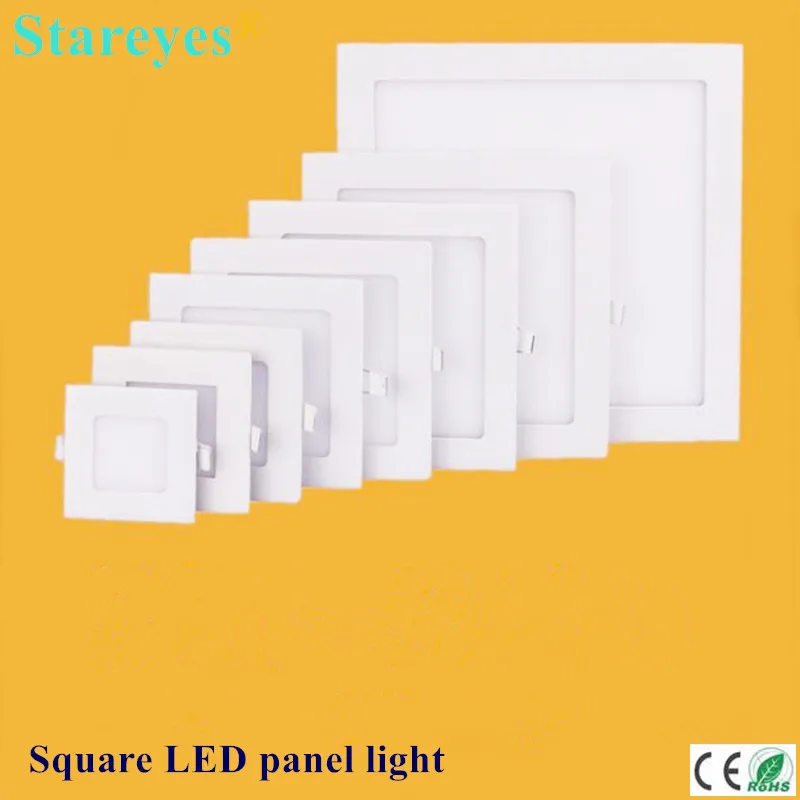 

1 Piece Square LED Panel Light 3W 4W 6W 9W 12W 15W 18W AC 85-265V SMD 2835 LED downlight lamp bulb led ceiling lighting