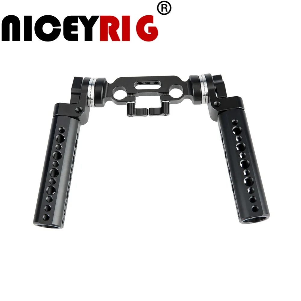 

NICEYRIG DSLR Rig Handle ARRI Rosette Cheese Camera Stabilizer Handle Shoulder Rig Grip 15mm Rod Clamp Camera Cage M6 1/4" 3/8"