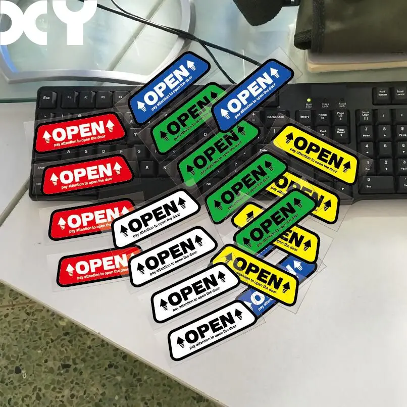 

XY 4pcs/set Reflective Open Sticker Door Open Warning Safety Car Styling Car Sticker Auto Decor Drop Shipping