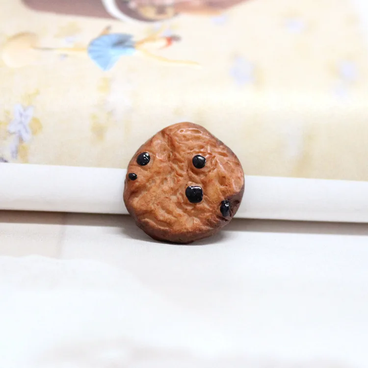 10 pçs/lote mini kawaii chocolate chips biscoitos padaria miniatura casa de bonecas cozinha decoração